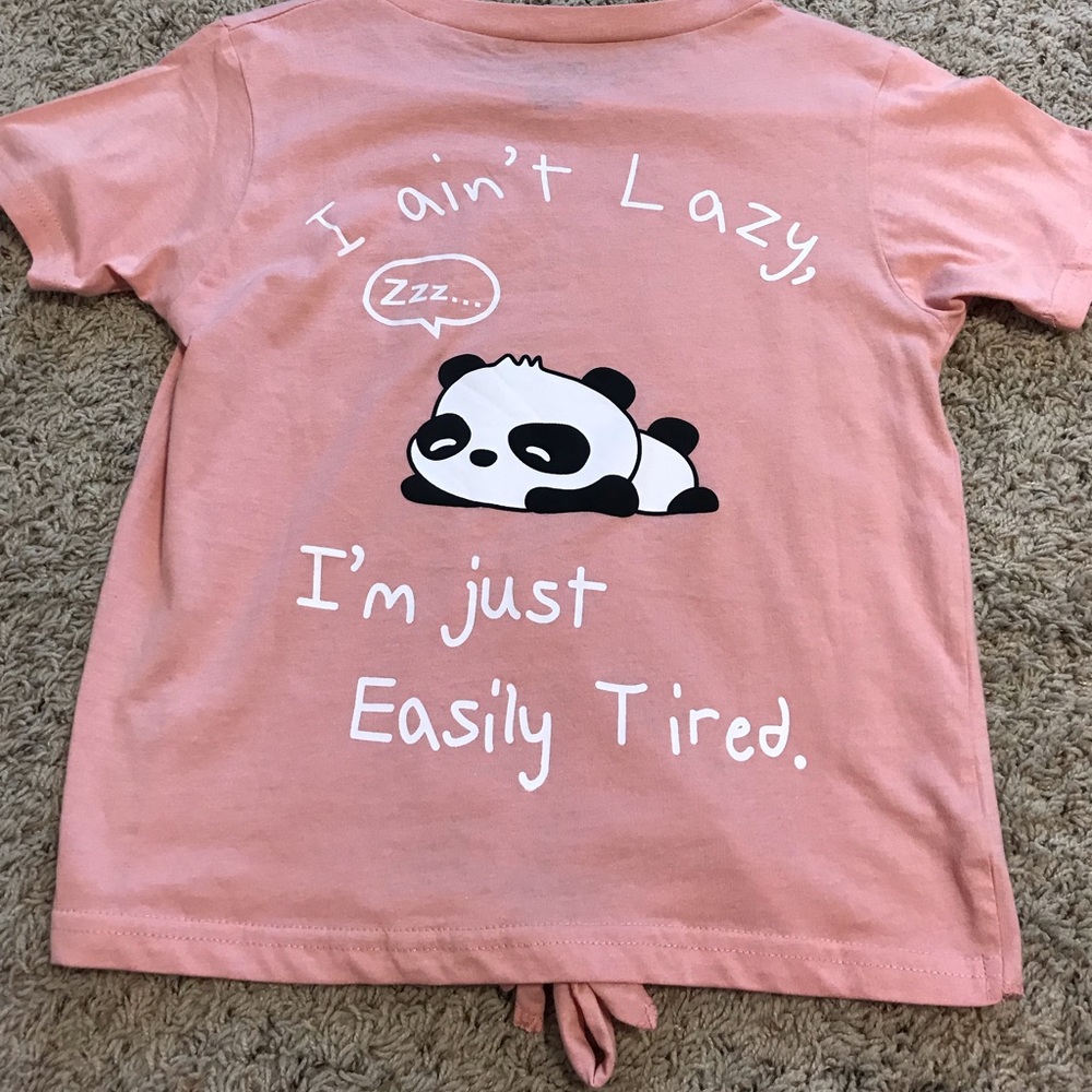 Cute pink shirt with panda bear